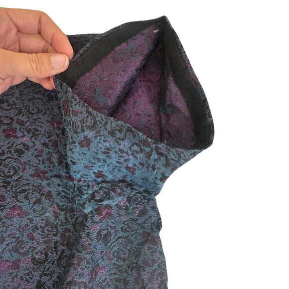 1950s Plus Size Iridescent Brocade Sheath Dress – Vintage Size 22 Work & Evening - Picture 7 of 16